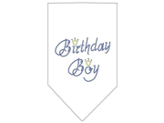 Birthday Boy Rhinestone Bandana White Large