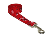 Sassy Dog Wear 6 Feet Red Bandana Dog Leash Medium