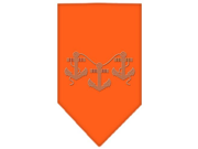 Anchors Rhinestone Bandana Orange Large