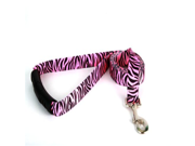 Yellow Dog Design EZ Grip Lead 1 Inch by 60 Inch Zebra Pink