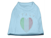 Italy Rhinestone Shirts Baby Blue M 12