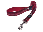 Rogz Fancy Dress Extra Large 1 Armed Response Fixed 6 Long Fashion Dog Leash Red Heart Design