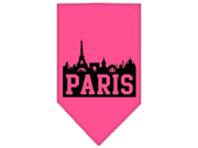 Paris Skyline Screen Print Bandana Bright Pink Large