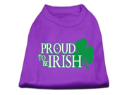 Proud to be Irish Screen Print Shirt Purple XXXL 20