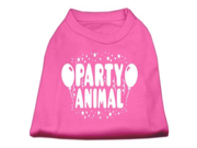 Party Animal Screen Print Shirt Bright Pink XL 16