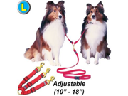 Adjustable Triple Dog Leads Large Step 3 Grey Walk three dogs at once