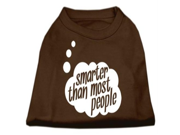 Smarter then Most People Screen Printed Dog Shirt Brown XXXL 20