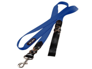 Four Paws Leather and Nylon Leash Blue 5 8 Inch by 6 Feet
