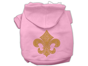 Gold Fleur De Lis Hoodie Pink XL 16