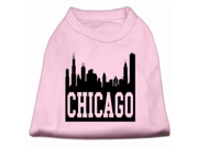 Chicago Skyline Screen Print Shirt Light Pink XXXL 20