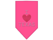 I Heart Texas Rhinestone Bandana Bright Pink Large