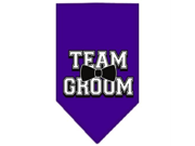 Team Groom Screen Print Bandana Purple Small