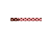 Yellow Dog Design Uptown Lead 1 Inch Pink Brown Polka