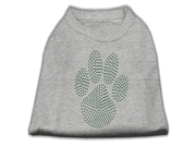 Green Paw Rhinestud Shirts Grey XL 16