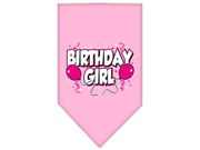 Birthday girl Screen Print Bandana Light Pink Small