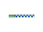 Yellow Dog Design Uptown Lead 3 4 Inch Blue Green Argyle on Stripes