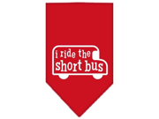 I ride the short bus Screen Print Bandana Red Large