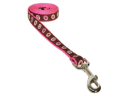 Sassy Dog Wear 6 Feet Pink Fashion Flower Dog Leash Medium