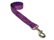 Sassy Dog Wear 6 Feet Purple Pretty Paisley Dog Leash Medium
