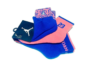 Nike Air Jordan Boys Elephant Print 3 Pr P Quarter Socks 10C 3Y 6 7 US Shoe Blue