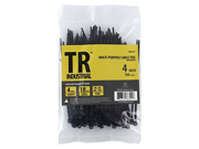TR Industrial TR88301 Multi Purpose Cable Ties 100 Piece 4 Black by TR Industrial