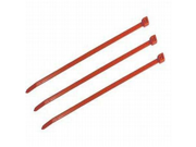 4 Plenum Rated Cable Ties Red 100 per Bag 18LBS.