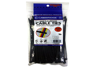 Cambridge 100 pcs 8 75 Lbs Tensile Strength Standard Duty Nylon Cable Ties UV Black