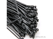 500 Pack Heavy Duty 4 18lbs Zip Cable Tie Down Strap Wire Uv Black Nylon Wrap