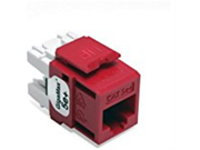 Leviton 5G110 RC5 Category 5e Plus QuickPort Snap In Connector Crimson Red