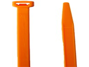 Morris 20617 Nylon Cable Tie with 50 Pound Tensile Strength 8 Inch Length Orange 100 Pack