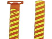Panduit PLT1M L1 4 Pan Ty Striped Cable Tie Nylon 6.6 Miniature Cross Section Straight Tip Brown Yellow Stripe 18lbs Min Tensile Strength 0.82 Max Bundle