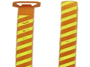 Panduit PLT1M L3 4 Pan Ty Striped Cable Tie Nylon 6.6 Miniature Cross Section Straight Tip Orange Yellow Stripe 18lbs Min Tensile Strength 0.82 Max Bundl