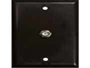 Morris 85012 Single F Connector Wall Plate Brown