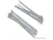20 Pack Heavy Duty 8 Stainless Steel Exhaust Strap Wrap Coated Locking Zip Cable Ties