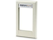 Signamax SGF 06 Single Gang Faceplate w Labeling Windows and Screw Covers Ivory