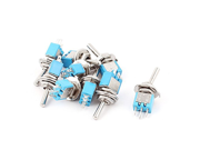 uxcell 9Pcs AC 125V 6A ON ON 2 Position 3 Pins Toggle Switch Blue
