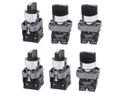 uxcell AC 415V 10A Latching 2NO 3 Positions Rotary Selector Switch 6PCS