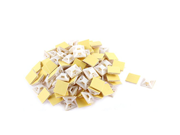 uxcell Wall Plastic Self Adhesive Cable Tie Mount Base 120 Pcs White Yellow