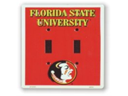Dixie LS 12020 Florida State University Metal Novelty Double Light Switch Cover Plate