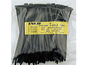 Enkay 7085 8 Inch Black Nylon Ties 100 Piece