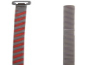 Panduit PLT1M L8 2 Pan Ty Striped Cable Tie Nylon 6.6 Miniature Cross Section Straight Tip Slate Red Stripe 18lbs Min Tensile Strength 0.82 Max Bundle Di