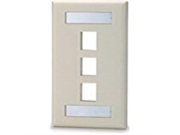 3 Port Wall Plate Ivory
