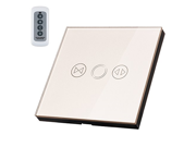 uxcell Crystal Panel Touch Screen Smart Switch Curtain Wireless Remotable Gold Tone