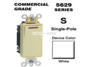 Leviton 5629 2W 20 Amp Single Pole Decora Rocker Switch Commercial White