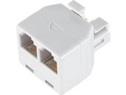 Ge 26191 Duplex Wall Jack Adapter White 4 Conductor