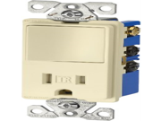 Eaton TR7730A 15 Amp 3 Wire TR Receptacle 120 Volt Decorator Combination Single Pole Switch with 2 Pole Almond