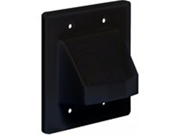 Arlington CE2BL 1 Recessed Cable Wall Plate Reversible Paintable 2 Gang Black