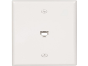 Cooper Wiring Devices 3533 4W L Flush Mount Mid Size Wall Plate with Telephone Jack 4 Conductor White