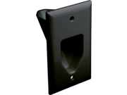 Datacomm 1 Gang Recessed Low Voltage Cable Plate Black Datacomm 1 Gang Recesse