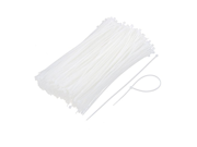 uxcell Nylon Network Cable Tie Zip Loop Wire Cord Strap 3x200mm 500Pcs White